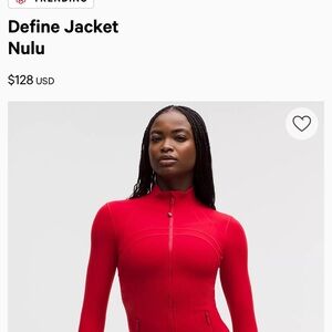 lululemon athletica Red Define Nulu Jacket
